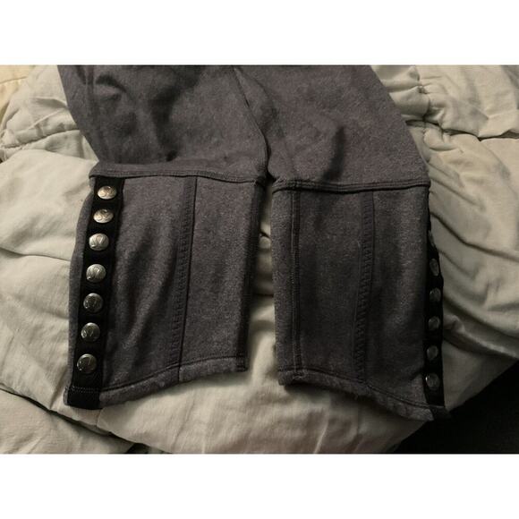 Lululemon Womens Snap Me Up Cropped Leggings Gray Black Low Rise Active Size 4 - Picture 12 of 12